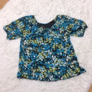 Travel Elements Short Sleeve Blouse Size XL